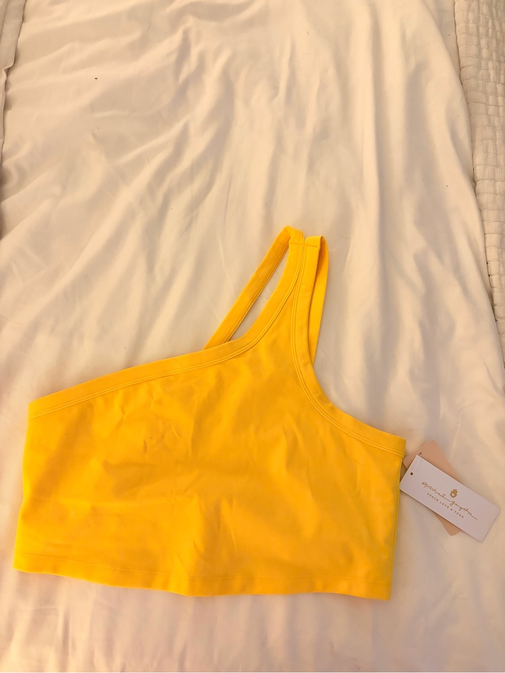 Spiritual Gangster Cruz One Shoulder Sports Bra Tank L